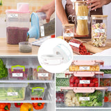 Writable Freezer Labels - 2x 150 Stickers - Label Stickers - Freezer Labels - Each 7.5 X 2.5cm - On a Roll Labels - Shelf Life Labels - Planner Stickers - Freezer Containers - For Containers/Boxes/Bags - White - Waterproof & Oil Resistant