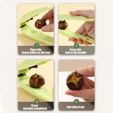 Chestnut Clip - Walnut Clip - Dried Fruit Opener - Chestnut Tools - Chestnut Slicer - Marontlong Tongs - Nutcracker Bowl - Hazelnut Opener - Household - Nut Shelling Tools - Multi-Functional - Kitchen Utensils - Green