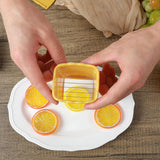 Fruit Knives - 2 Pieces - Fruit Slicer - Strawberry Slicer - Banana Slicer - Kitchen Gadget - Kitchen Accessories - Portable - Multifunctional - Ergonomic - Sharp - For Egg/Mushroom/Kiwis/Tomato/Lemon/Strawberry/Bananas - Yellow and Green
