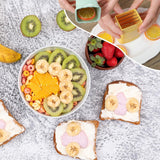 Fruit Knives - 2 Pieces - Fruit Slicer - Strawberry Slicer - Banana Slicer - Kitchen Gadget - Kitchen Accessories - Portable - Multifunctional - Ergonomic - Sharp - For Egg/Mushroom/Kiwis/Tomato/Lemon/Strawberry/Bananas - Yellow and Green
