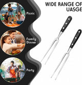 Waffle Fork - Meat Fork - Stainless Steel - Marshmallow Skewers - Serving Fork - 30 Cm - Waffle Iron Accessory - Waffle Maker Accessory - Carving Fork - Waffle Fork - Kitchen Utensils - Cooking Utensils - With Heat-Resistant Handle - For Grill Kitchen Roa