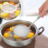 Skimmer - 2 Pieces - Deep-frying Spoon - Deep-frying Scoop - Food Sieve - Skimmer Spoon - Colander Spoon - Draining Potatoes/Vegetables/Pasta - Cooking Supplies - Kitchen Tools - Skimmer Spoon - Sieve - Colander - Hanging - With Handle - ø14 cm - Stainles