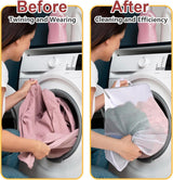 Laundry Bags 2 Pieces - Laundry Bags - Laundry Nets - Laundry Bags with Zippers - Protect Your Laundry and Washing Machine - 50x40x10 Cm - Large Laundry Net - Mesh Laundry Bags with Zippers - Reusable Laundry Bag with Handle - For Home, Dormitory, Hotel,