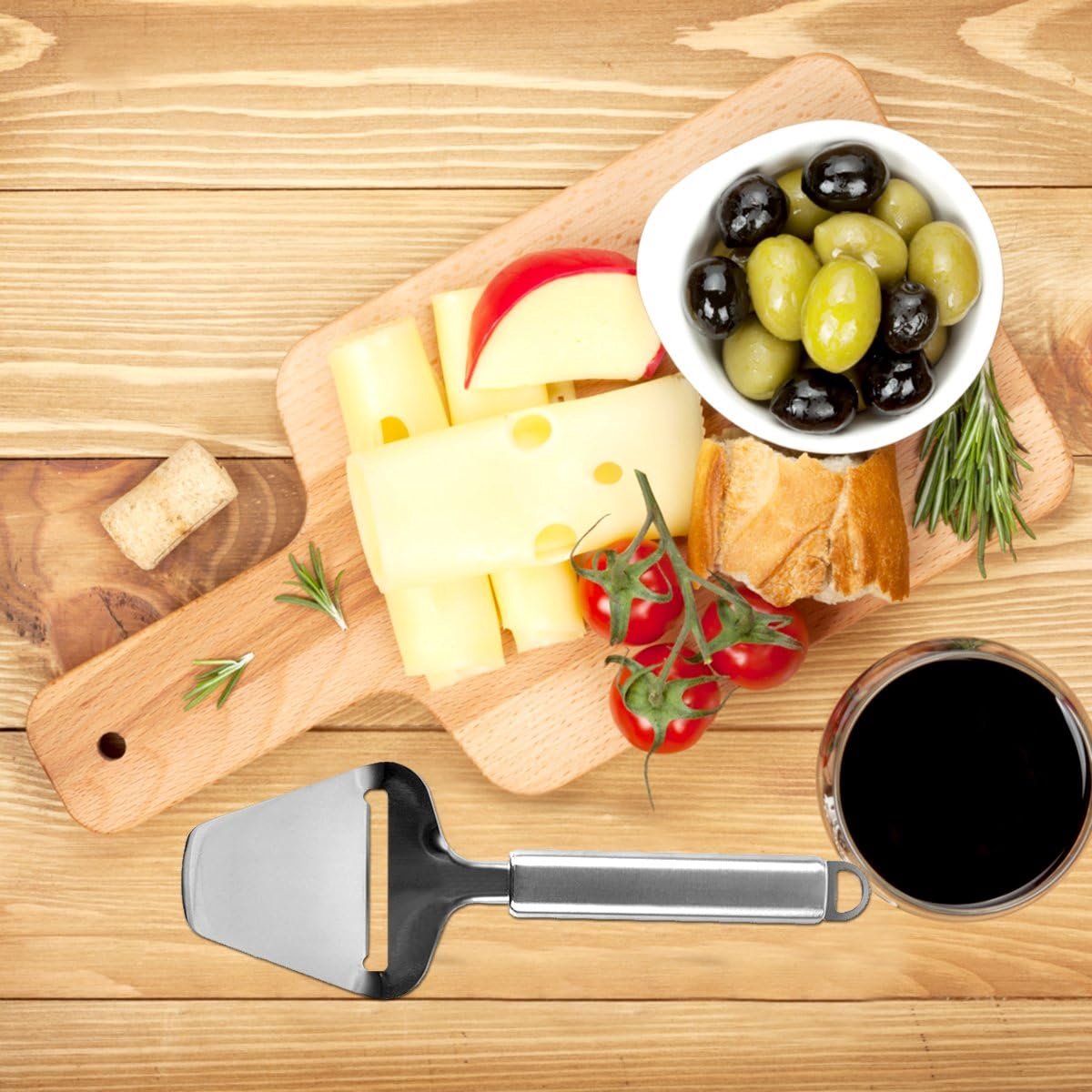 Cheese Slicer - Professional Cheese Slicer - Multifunctional Cheese Slicer - Hard Cheese Slicer - Soft Cheese Slicer - High-quality Vegetable Cheese Slicer and Paring Knife - Kitchen Utensils - Kitchen Accessories - Wall Mountable - Stainless Steel - Silv