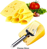 Cheese Slicer - Professional Cheese Slicer - Multifunctional Cheese Slicer - Hard Cheese Slicer - Soft Cheese Slicer - High-quality Vegetable Cheese Slicer and Paring Knife - Kitchen Utensils - Kitchen Accessories - Wall Mountable - Stainless Steel - Silv