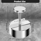 Meat Press - Burger Meat Press - Hamburger Press - Hamburger Press - Hamburger Mold - Kitchen Food Mold - Round Hamburger - Make Your Own Hamburgers - BBQ Accessories - For Delicious Hamburgers, Patties, BBQ, Hamburger Press - Silver - Stainless Steel