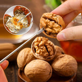 Nutcracker - Stainless Steel - Walnut / Nut Cracker - Walnut Cracker - Fork with Pulp Extractor - Pulp Extraction - Chestnut Clip - Nutcracker - Kitchen Utensils - Ideal for Walnuts, Hazelnuts, Chestnuts, Nuts and Other Dried Fruits