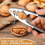 Nutcracker - Stainless Steel - Walnut / Nut Cracker - Walnut Cracker - Fork with Pulp Extractor - Pulp Extraction - Chestnut Clip - Nutcracker - Kitchen Utensils - Ideal for Walnuts, Hazelnuts, Chestnuts, Nuts and Other Dried Fruits
