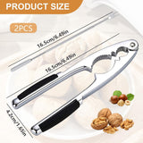Nutcracker - Stainless Steel - Walnut / Nut Cracker - Walnut Cracker - Fork with Pulp Extractor - Pulp Extraction - Chestnut Clip - Nutcracker - Kitchen Utensils - Ideal for Walnuts, Hazelnuts, Chestnuts, Nuts and Other Dried Fruits