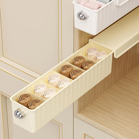 Underwear Storage Boxes - 2 Pieces - Organizer - Drawer Organizer - Storage System - Clothing Organizer - Closet Organizer - For Wardrobe - Storage Basket - Storage Box - For Bras/Underwear/Socks/Ties - Wall Mounted - Durable - Space-Saving
