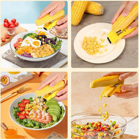 Corn Stripper - Corn Peeler - Corn Peeler - Corn Stripper - Fresh Corn Straight From the Cob - Kitchen Gadget - Household Accessories - Corn Cob Peeler - Portable Corn Cob Stripping Tool - Yellow - 1 Piece