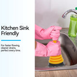 Drain Cleaner - Professional Multifunctional Sink Unclogger - Very Effective Toilet Unclogger - High Quality Drain Unclogger - Toilet Unclogger - Plunger - Unclogging Snake - Eco-Friendly - For Toilet, Sink, Shower, Kitchen