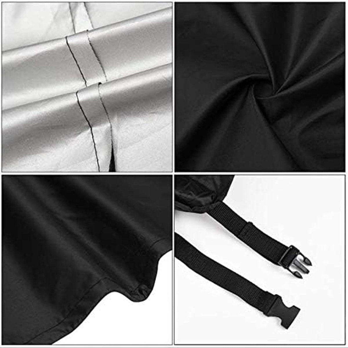 84*33*107 cm - Storage cover for a folding bed - Dust cover - storage cover for a folding bed with zipper - waterproof universal protective cover for a folding bed - robust storage cover for a folding bed - with adjustable drawstring - black