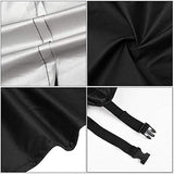 84*33*107 cm - Storage cover for a folding bed - Dust cover - storage cover for a folding bed with zipper - waterproof universal protective cover for a folding bed - robust storage cover for a folding bed - with adjustable drawstring - black