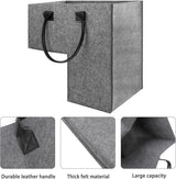 Stair Organizer Basket - Stair Basket - L-shaped Foldable Stair Basket - Storage Bag - Felt Stair Basket - Laundry Basket - Toy Basket - Household Items - for Laundry, Toys - 42*42*25.5 cm - Grey