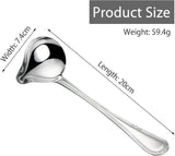2 pieces - Gravy ladle - Spoon - Spoon with spout - Kitchen sauce ladle - Sauce ladle - Stirring spoon - Soup ladle - Ladle set - Cooking spoon - Serving spoon - Soup ladle - Oil and fat separator - Stainless steel kitchen spoons - for soup, sauce and spi