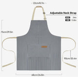 Kitchen Apron - 2 Pieces - Professional Cooking Apron - for Ladies and Gentlemen - Catering Apron - Easily Adjustable - BBQ Apron - Pottery Apron - Cooking Kitchen Aprons - kitchen cooking aprons - soft chef apron with 2 pockets - blue / pink