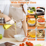 2-in-1 - Oil spray bottle - olive oil dispenser bottle - 470 ml - Olive oil sprayer - oil container - oil bottle - oil spray bottle - oil dispenser - oil atomizer - glass oil spray - kitchen utensil - spray and pour - for kitchen, BBQ, barbecue - white