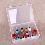 Sewing thread spool with 42 spools - Transparent sewing thread storage box - Empty sewing thread spools - High-capacity sewing thread storage box - Embroidery thread storage box - For organizing sewing thread spools