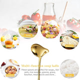 2 pieces - Gravy ladle - Spoon - Spoon with spout - Kitchen sauce ladle - Sauce ladle - Stirring spoon - Soup ladle - Ladle set - Cooking spoon - Serving spoon - Soup ladle - Oil and fat separator - Stainless steel kitchen spoons - for soup, sauce and spi