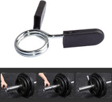 4 pieces - Barbell Clamp - 2.8 cm - Spring Barbell Clamp - Dumbbell Clip - Spring Clips for Weights - Barbell Bars - Clamp Ring - Spring Clips - Locking Clip Ring Bodybuilding - for Weightlifting, Training Barbell, Bars, Plates, Gym - Black