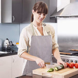 Kitchen Apron - 2 Pieces - Professional Cooking Apron - for Ladies and Gentlemen - Catering Apron - Easily Adjustable - BBQ Apron - Pottery Apron - Cooking Kitchen Aprons - kitchen cooking aprons - soft chef apron with 2 pockets - black/brown stripes