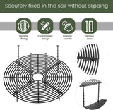 2 pieces - plant pot cover - 30 cm - Flowerpot grid - planter cover set - plantpot grid bottom protectors - with 16 posts - plant covers - for indoor and outdoor gardening - plant protectors - keeps cats and squirrels out of the flowerpot - black
