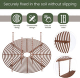 2 pieces - plant pot cover - 30 cm - Flowerpot grid - planter cover set - plantpot grid bottom protectors - with 16 posts - plant covers - for indoor and outdoor gardening - plant protectors - keeps cats and squirrels out of the flowerpot - brown