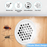 20 pieces - ventilation grilles - 35mm - round ventilation grilles - stainless steel ventilation openings - stainless steel exhaust ventilation grilles - round ventilation grille - round mesh openings - for furniture, kitchens, wardrobes and cabinets - wh