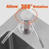 Soap Dispenser - 300 ml - Kitchen Detergent Dispenser - Sink Soap Dispenser - Stainless Steel Kitchen Detergent Dispenser - Refillable Soap Dispenser - With 360° Rotating Pump - Kitchen Accessories - Silver