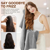 2 pieces - Microfiber Hair Towel - Microfiber Drying Towels - Microfiber towels - Hair Drying Towel - Hair Towel - Fast-drying Headscarf - wet hair towels - dry hair towels - for wet hair, showering and make-up - 100*60 cm - pink, grey