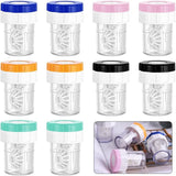 Lens case - 10 pieces - Contact lens holder - lens cleaning container - portable contact lens cleaner - contact lens cleaner - contact lens container cleaner - contact lens case - plastic - Manual contact lens cleaner - Travel storage set