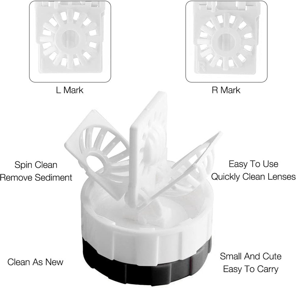 Lens case - 10 pieces - Contact lens holder - lens cleaning container - portable contact lens cleaner - contact lens cleaner - contact lens container cleaner - contact lens case - plastic - Manual contact lens cleaner - Travel storage set