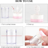 Lens case - 10 pieces - Contact lens holder - lens cleaning container - portable contact lens cleaner - contact lens cleaner - contact lens container cleaner - contact lens case - plastic - Manual contact lens cleaner - Travel storage set