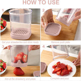 Fruit slicer - Multifunctional slicer - Fruit slicing cup - Grape slicer - strawberry slicer - fast banana, grape and egg cuber - Kitchen Tool - kitchen utensils - portable kitchen tool - Pink
