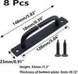 8 Pieces Door Handle - Kitchen Cabinet Handles - Cabinet Handles - Handles for Small Doors - 5" Hole in the Center Aluminum Alloy Cabinet Handles - Kitchen Cabinet Handle - For Drawer Cabinets, Cabinets, Kitchen, Wardrobe and Drawer Handles - Black
