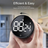 Timers - Digital timer - Magnetic digital kitchen timer - Kitchen timer - Count up/Count down - egg timer - magnetic kitchen timer - adjustable rotating - adjustable volume - for cooking, baking, kitchen, fitness, yoga, studying, meetings - black