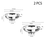 2 pieces - funnel - 12.5*10.5*4.3 cm and 17*15*5.8 cm - stainless steel funnel with wide mouth - for transferring liquids in the kitchen - for canning and bottling - Versatile - easy to store - kitchen utensils - silver