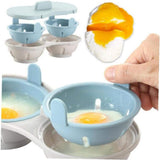 Microwave Egg Cooker - Egg Cooker - Egg Maker - 22*11*8 cm - Microwave egg cooker with 2 cavities - Poached Egg Maker - Poached Egg poacher - poached egg cups - Egg poacher - Egg Poaching Pan - Cooking Utensils - kitchen tools - blue