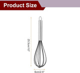 Set of 5 Egg Beaters - 10 Inch - Whisk - Beater Set - Kitchen Whisk - Hand Mixer - Silicone Egg Beater - Manual Egg Beater - Scratch-Free Beating - Non-Stick - for Beating Eggs, Blending, Whipping & Stirring - Black