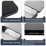 3 pieces - Iron box - Storage box - Portable box - storage box - jewelry box - metal hinged boxes - mini storage box with lids - for storing pins, candy, jewelry, craft supplies - 80*53*18mm - black