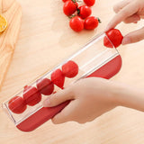 2-Piece Slicer - Tomato Slicer - Fruit Slicer - Grape Slicer - Grape Cutter - Strawberry Slicer - Salad Slicer - Multifunctional Slicer - Kitchen Utensil - Kitchen Tool - Kitchen Accessory - Red/Green