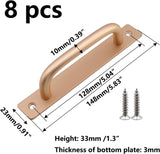 8 Pieces Door Handle - Kitchen Cabinet Handles - Cabinet Handles - Handles for Small Doors - 5" Hole in the Center Aluminum Alloy Cabinet Handles - Kitchen Cabinet Handle - For Drawer Cabinets, Cabinets, Kitchen, Wardrobe and Drawer Handles - Gold