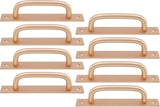 8 Pieces Door Handle - Kitchen Cabinet Handles - Cabinet Handles - Handles for Small Doors - 5" Hole in the Center Aluminum Alloy Cabinet Handles - Kitchen Cabinet Handle - For Drawer Cabinets, Cabinets, Kitchen, Wardrobe and Drawer Handles - Gold