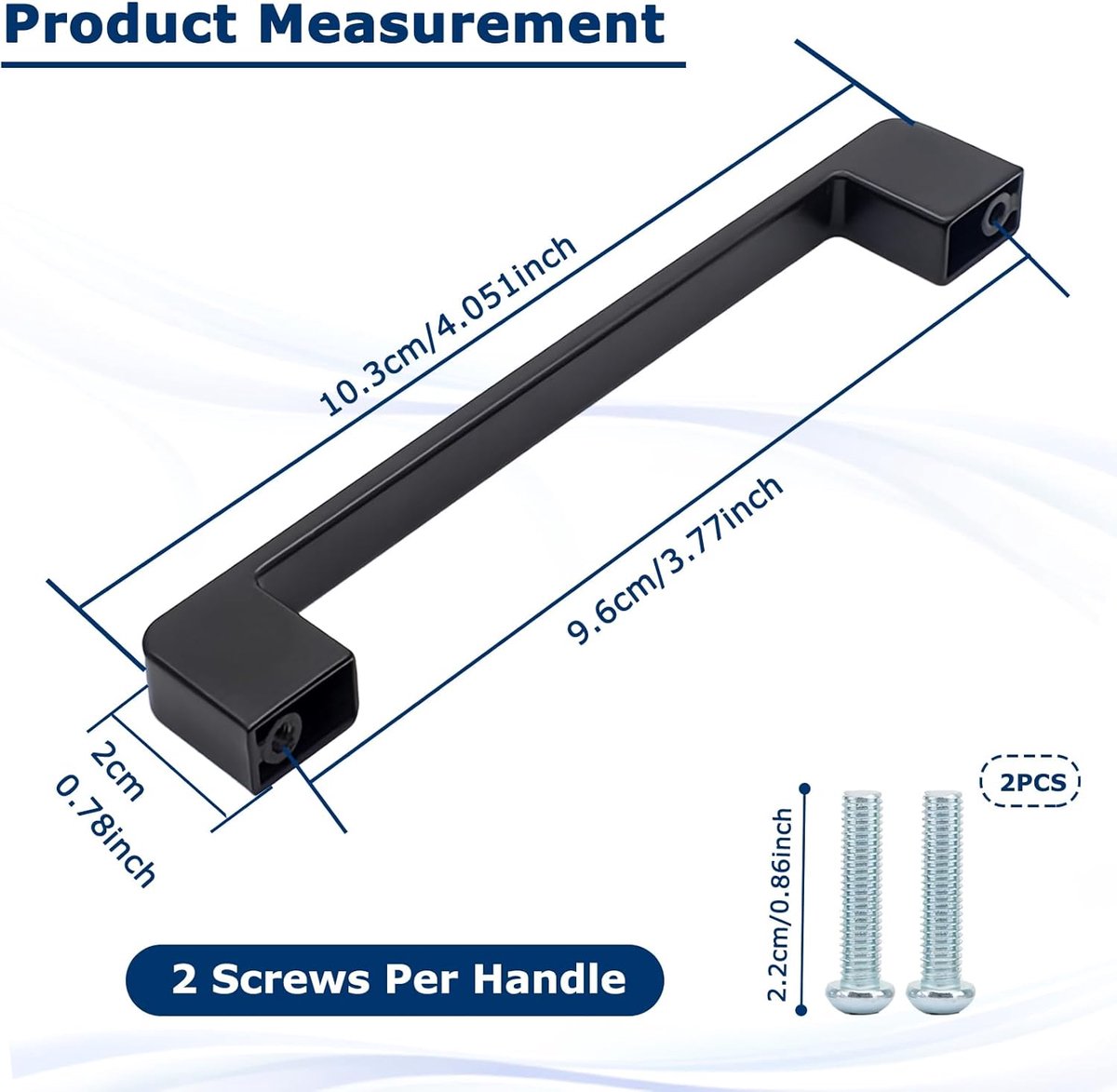 Kitchen cabinet handles - 10 pieces black kitchen handles - Furniture handles - Kitchen handle - Kitchen cabinet handles - Cabinet handles - Drawer handles - Cabinet handles - Kitchen cabinet handles - With screws - Kitchen cabinet door handles - Furnitur
