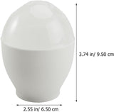 2 pieces - microwave egg cooker - egg cooker - making non-stick eggs and scrambled eggs - for instant breakfast - PP plastic steam cups - 6.5 x 9.5 cm - kitchen utensils - non-stick coating - for home kitchen - white