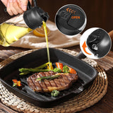 2-in-1 - Oil spray bottle - olive oil dispenser bottle - 470 ml - Olive oil sprayer - oil container - oil bottle - oil spray bottle - oil dispenser - oil atomizer - glass oil spray - kitchen utensil - spray and pour - for kitchen, BBQ, barbecue - black