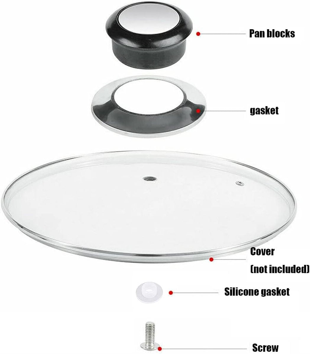 Pot Lid Knob - 8 Pieces - Universal Kitchen Knobs - Lid Knob - 5-12mm Universal - Stainless Steel - Lid Handle - Lid Knob - Pan Lid Holding Handle - Saucepan Lid Knobs - Kitchen Cookware Knob - Anti-Burn Knob