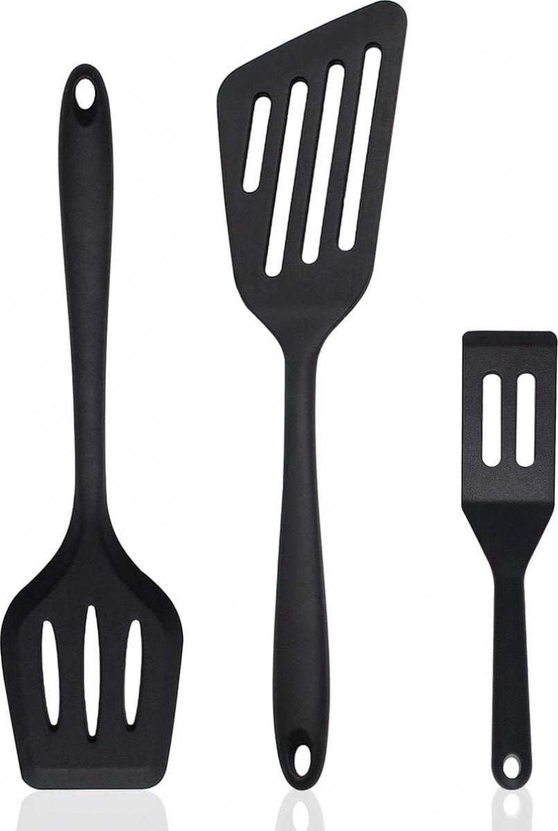 Spatulas - 3 pieces - Spatula Silicone - BPA free - Non-stick coating Silicone Cooking Utensil Set, Slotted spatula, heat resistant spatula, fish spatula, spatula kitchen utensils, for coated pots - Non-stick