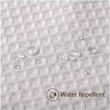 Waffle shower curtain - 80x180CM - White - With 6 plastic hooks - For bathroom and toilet - White - Anti-mold - Polyester - Cube Design - Shower curtain